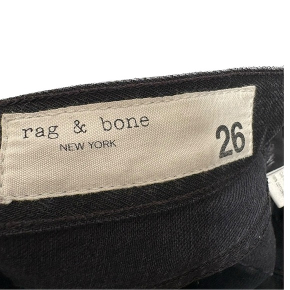 Rag & Bone High Waist Denim Midi Sukato Skirt Black Size 26 - Picture 9 of 11